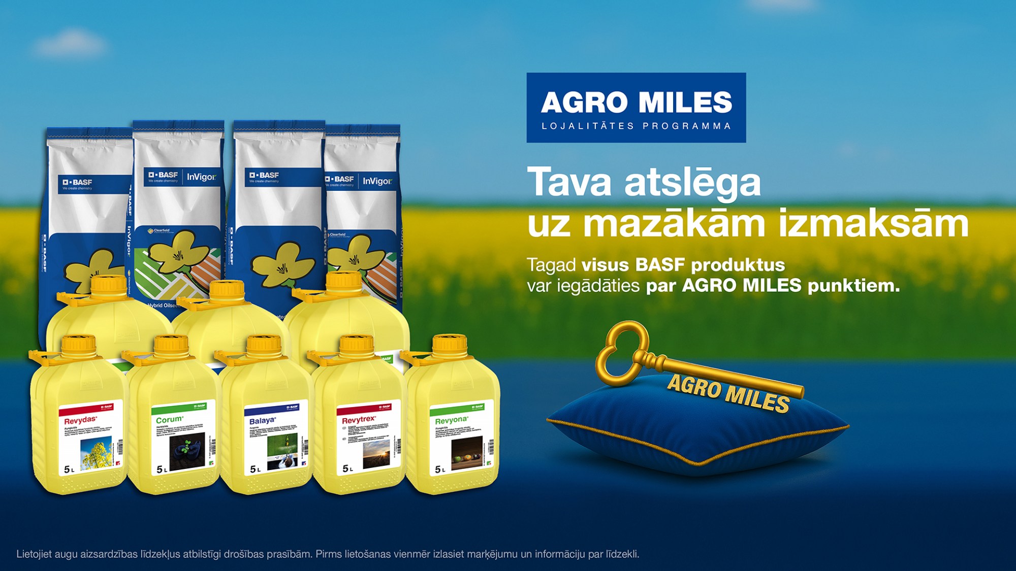 BASF produkti par AGRO MILES punktiem – izmantojiet iespēju ekonomēt izmaksas!